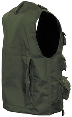 Vestă Outdoor Heavy-Duty Oliv FoxOutdoor - 10 Buzunare, Fermoar Ascuns