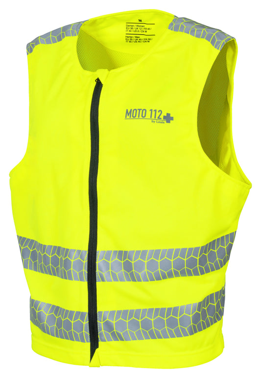 Vestă Reflectorizantă Moto112+ - Vizibilitate & Stil Unic