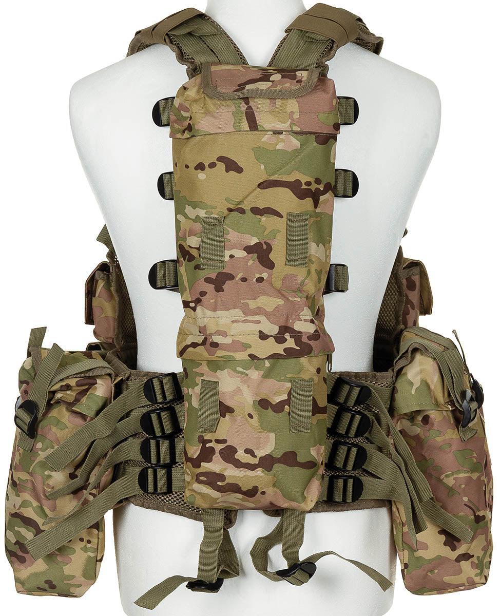 Vesta Tactica cu Buzunare Operation Camo MFH - Material Plasă, Mărime Ajustabilă