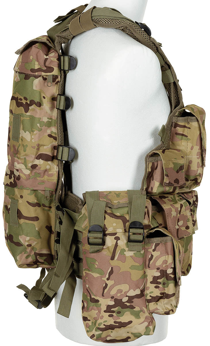 Vesta Tactica cu Buzunare Operation Camo MFH - Material Plasă, Mărime Ajustabilă