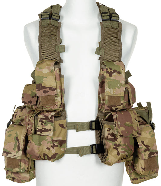 Vesta Tactica cu Buzunare Operation Camo MFH - Material Plasă, Mărime Ajustabilă
