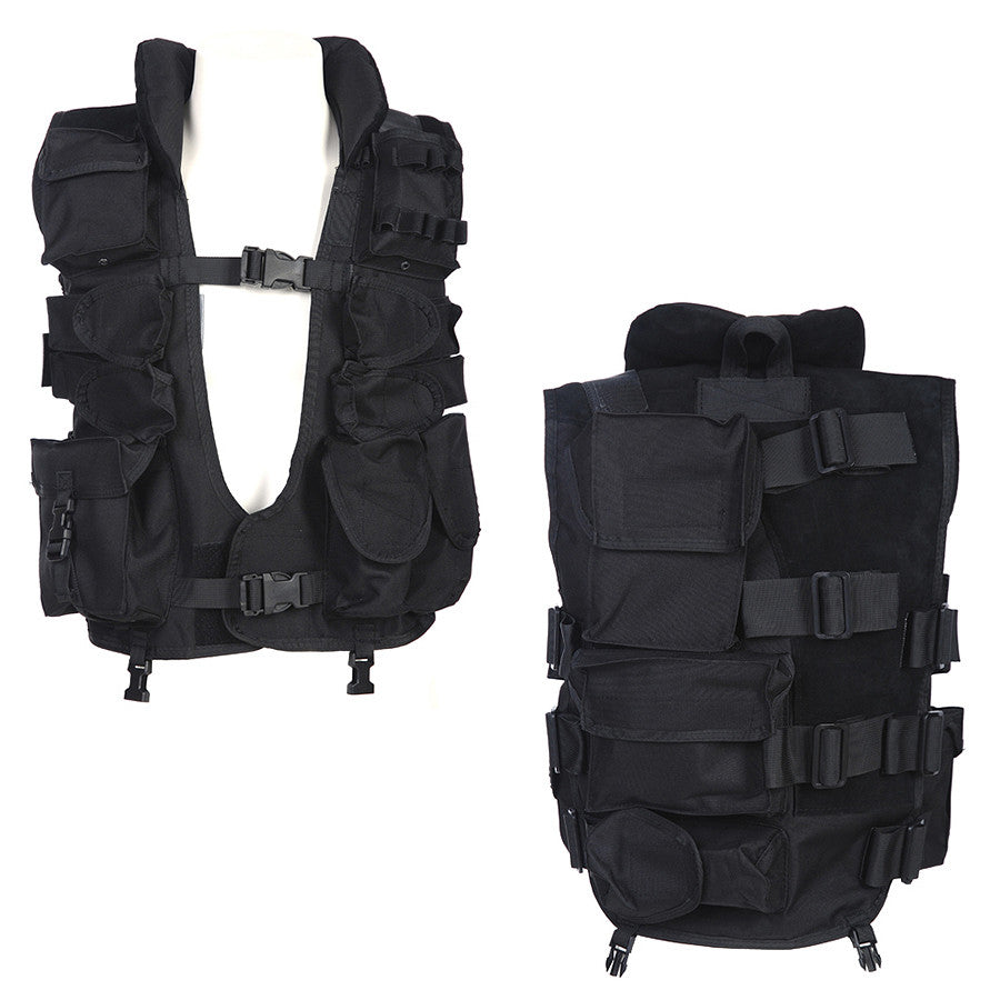 Vestă Tactică cu Guler Negru - Pregătire Maximă în Orice Misiune