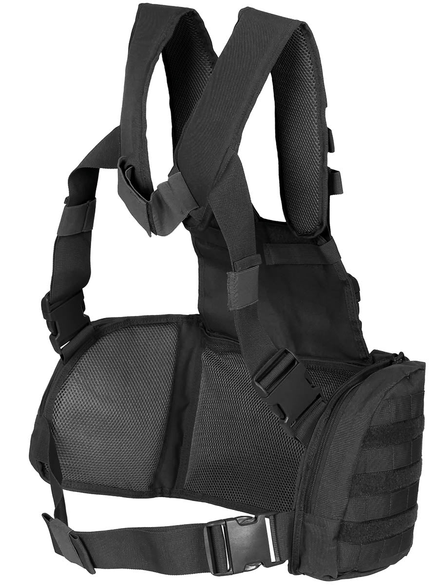 Vestă Tactică Mission Negru MFHProfessional - Ușoară, Sistem modular