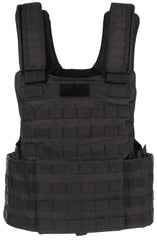 Vestă Tactică MOLLE II Negru MFH - Sistem Modular, Protecții Integrabile