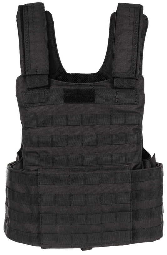 Vestă Tactică MOLLE II Negru MFH - Sistem Modular, Protecții Integrabile