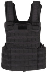 Vestă Tactică MOLLE II Negru MFH - Sistem Modular, Protecții Integrabile