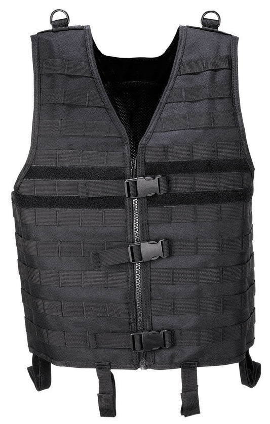 Vestă tactică MOLLE Light negru MFH - Ajustabilă, Sistem Modular