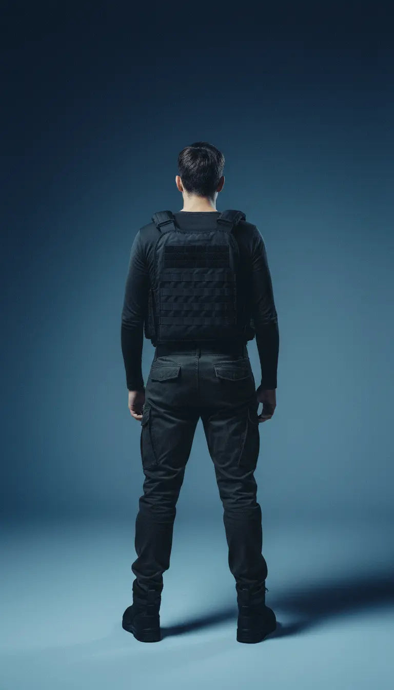Vestă Tactică Plate Carrier Neagră – Compatibilă cu Plăci Balistice, Reglabilă și Confortabilă în Misiune
