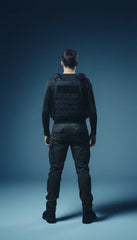 Vestă Tactică Plate Carrier Neagră – Compatibilă cu Plăci Balistice, Reglabilă și Confortabilă în Misiune