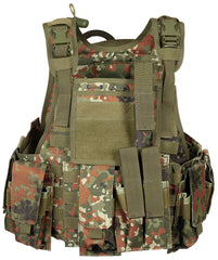 Vestă Tactică Ranger BW Camo MFH - Sistem Hidratare, Husă Gât Detașabilă