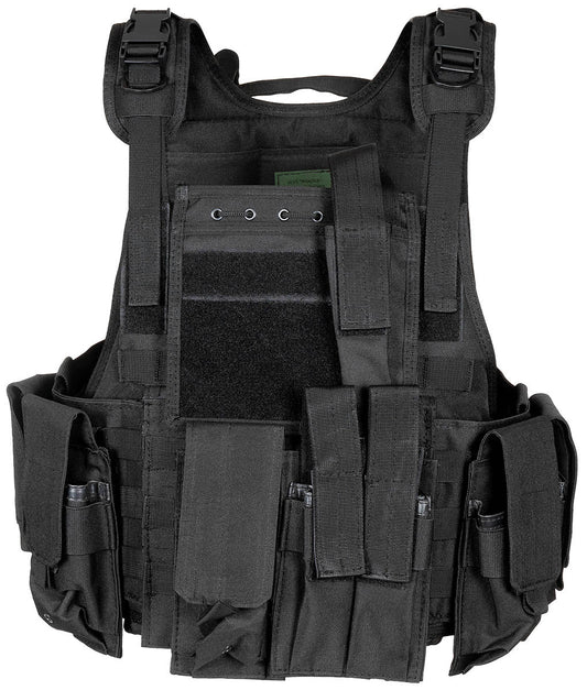 Vestă Tactică Ranger Negru MFH - Sistem Hidratare, Multi-Buzunare