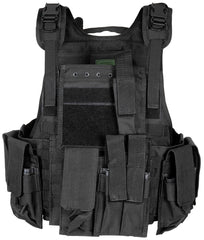 Vestă Tactică Ranger Negru MFH - Sistem Hidratare, Multi-Buzunare