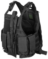 Vestă Tactică "Ranger" Negru MFH - Sistem Hidratare, Multi-Buzunare