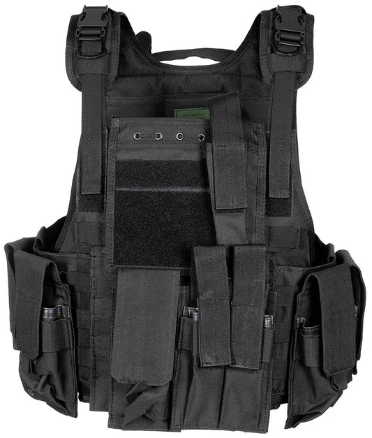 Vestă Tactică "Ranger" Negru MFH - Sistem Hidratare, Multi-Buzunare