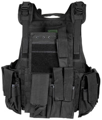 Vestă Tactică "Ranger" Negru MFH - Sistem Hidratare, Multi-Buzunare