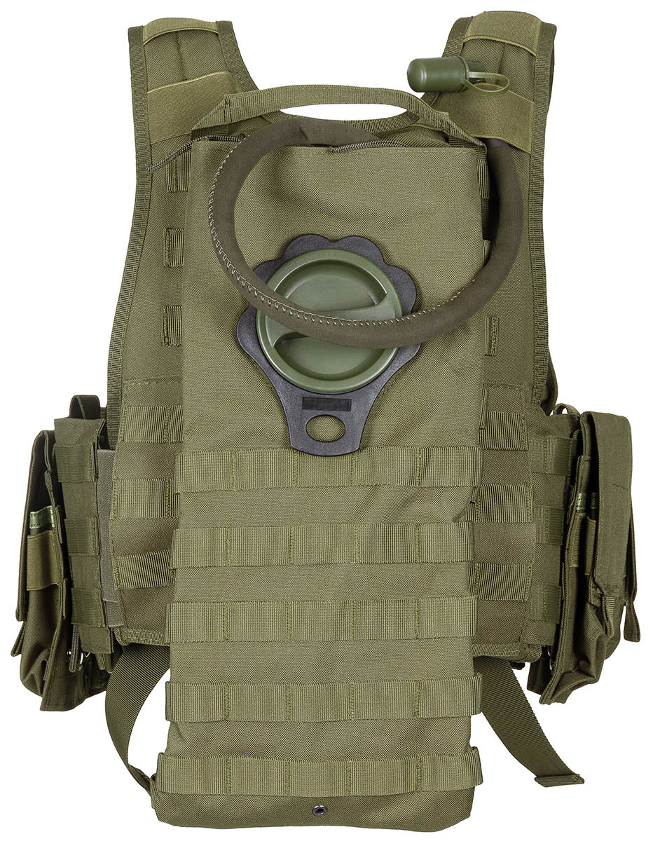 Vestă tactică Ranger Oliv MFH - Sistem hidratare, Multiple buzunare