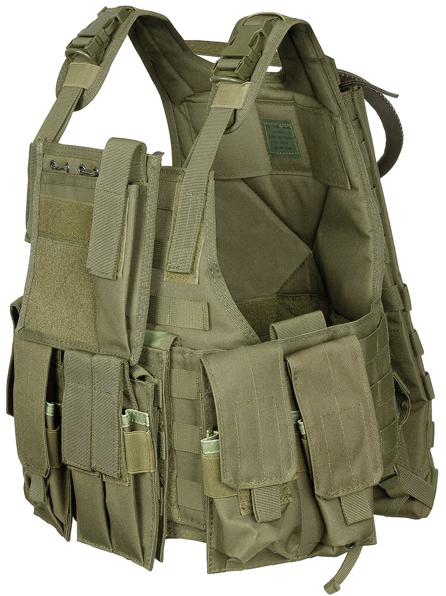 Vestă tactică Ranger Oliv MFH - Sistem hidratare, Multiple buzunare