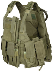 Vestă tactică Ranger Oliv MFH - Sistem hidratare, Multiple buzunare
