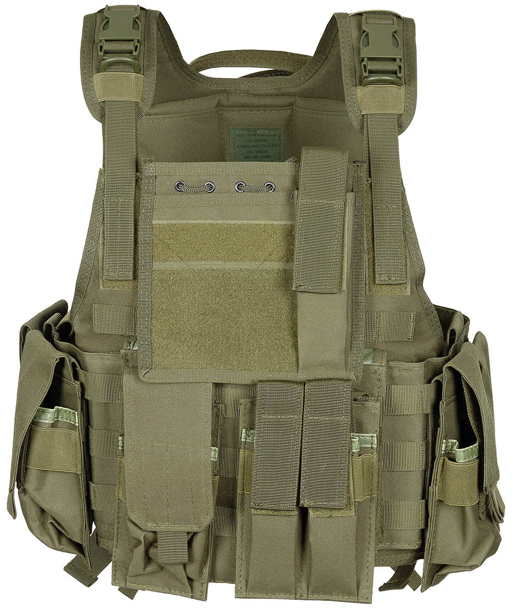 Vestă tactică Ranger Oliv MFH - Sistem hidratare, Multiple buzunare