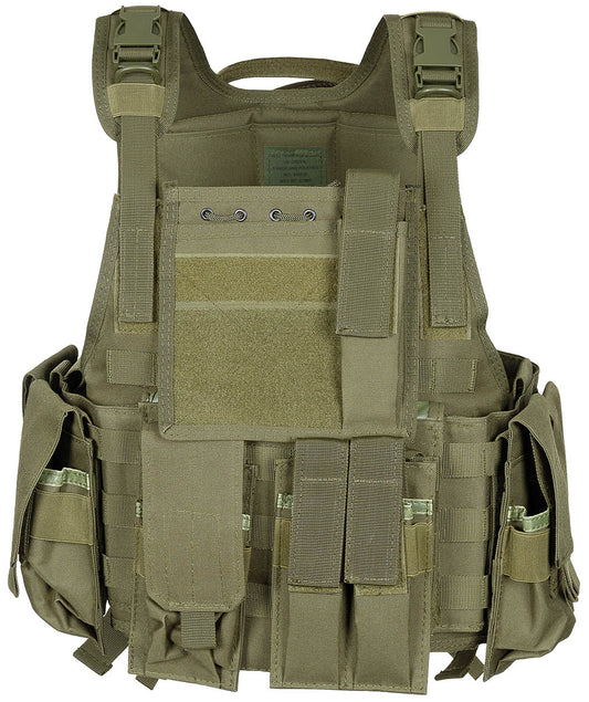 Vestă tactică Ranger Oliv MFH - Sistem hidratare, Multiple buzunare