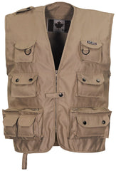 Vestă Utilitară Robusta Khaki FoxOutdoor - Fermoar Ascuns, 8 Buzunare