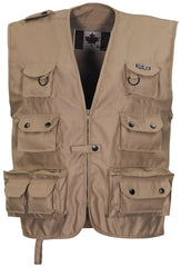 Vestă Utilitară Robusta Khaki FoxOutdoor - Fermoar Ascuns, 8 Buzunare