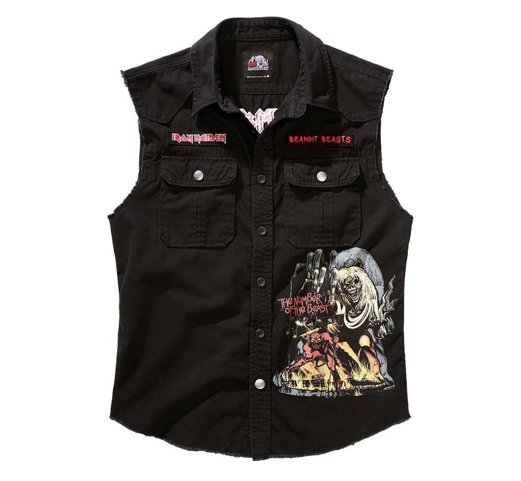 Vesta Vintage Iron Maiden sleeveless NOTB Negru Brandit - Spirit Rock