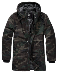 Veston Parka Grid Camo Woodland Brandit - Protectie Termica Avansata