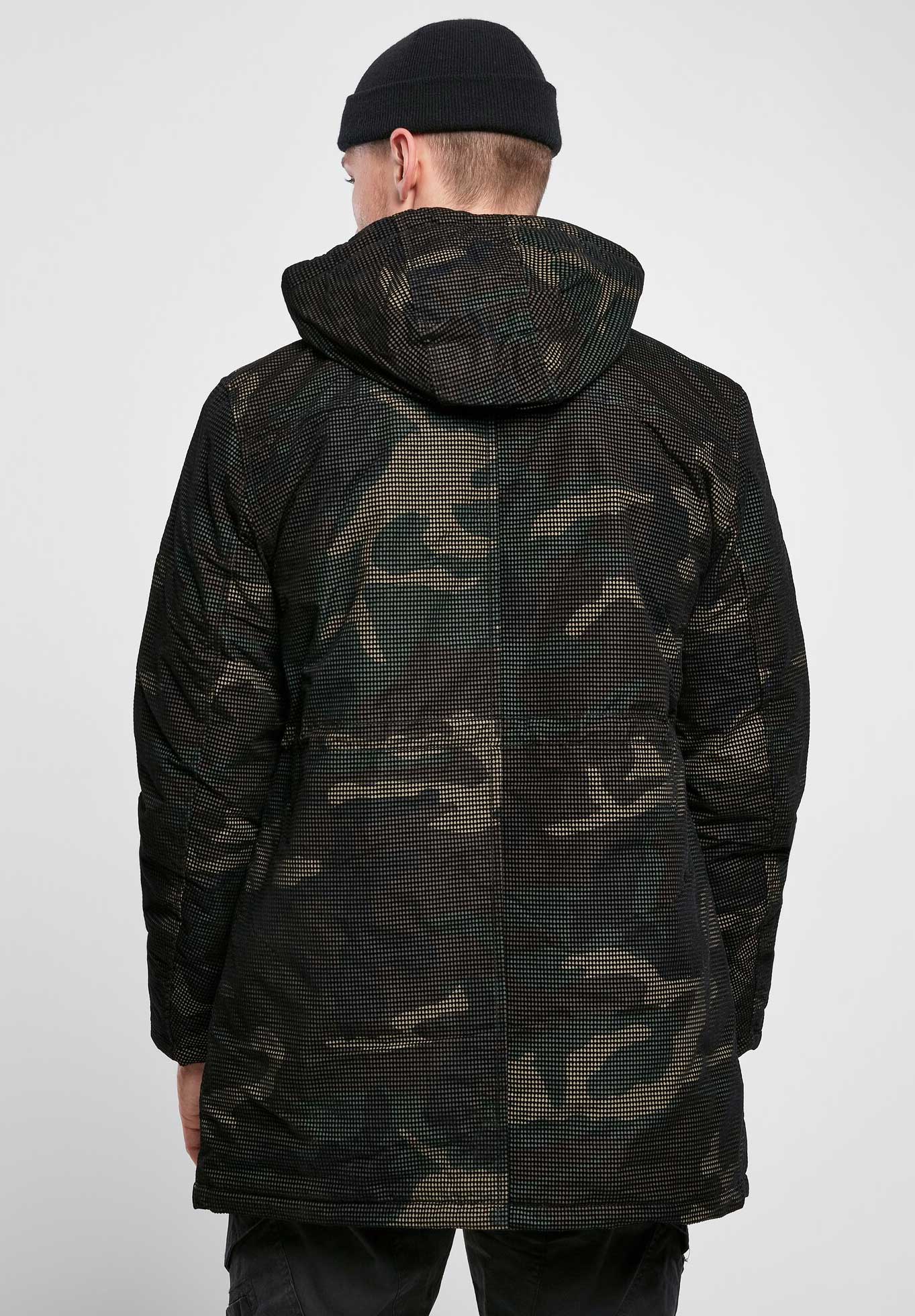 Veston Parka Grid Camo Woodland Brandit - Protectie Termica Avansata