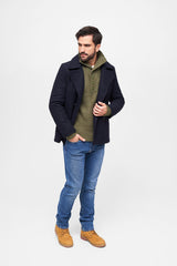 Veston Pea Coat Navy Brandit - Caldura si Stil Clasic