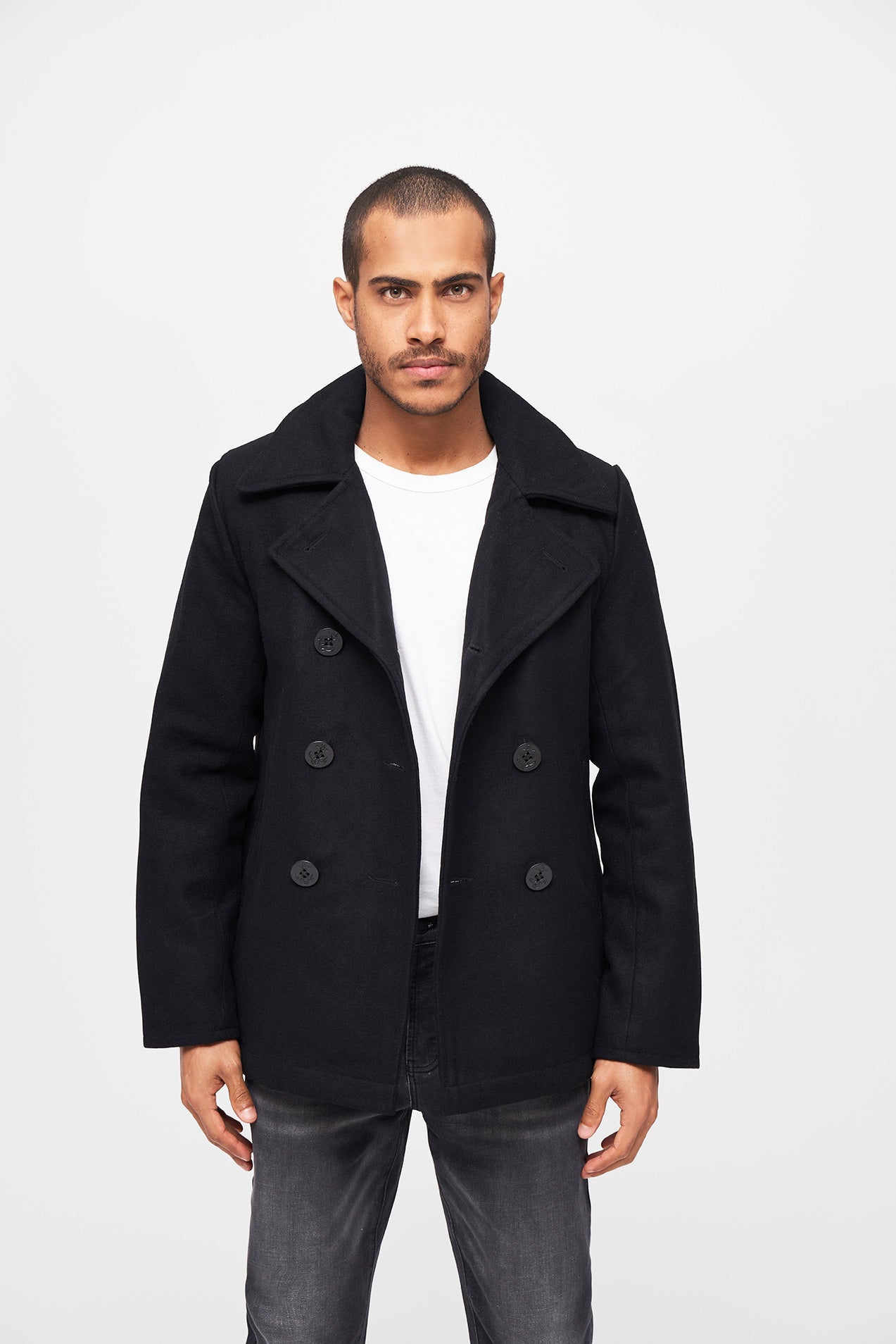 Veston Pea Coat Negru Brandit - Caldura si Stil Clasic