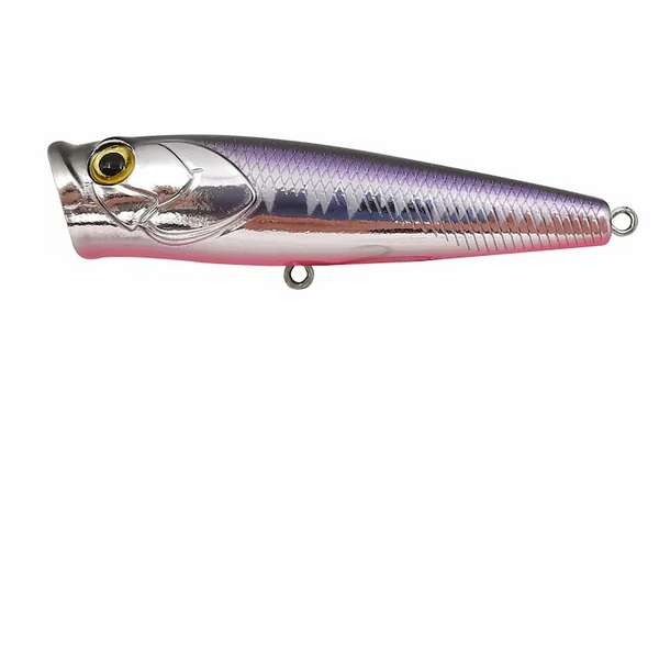 Vobler Popper Burpy Mustad - 6.5cm, Cromat, Acțiune Explozivă