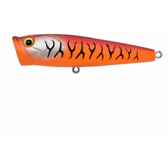 Vobler Popper Burpy Mustad - 6.5cm, Portocaliu Tiger, Acțiune de Suprafață