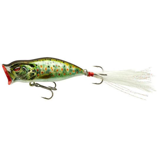 Vobler Prorex Mini Popper Daiwa - Păstrăv Maro, Acțiune Realistă