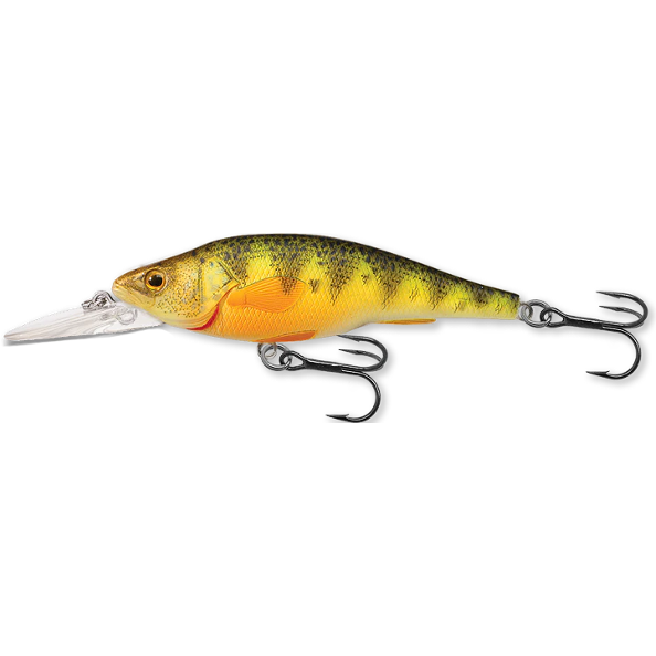 Vobler Yellow Perch Jerkbait Live Target - Fluorescent, Imitatie Perfecta