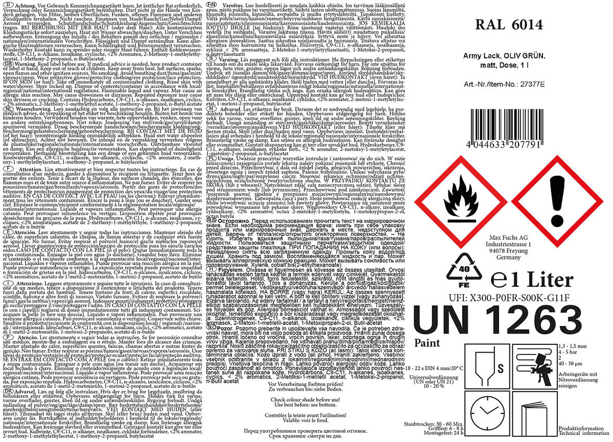 Vopsea Army Verde Oliv MFH - Uscare Rapidă, Rezistență UV