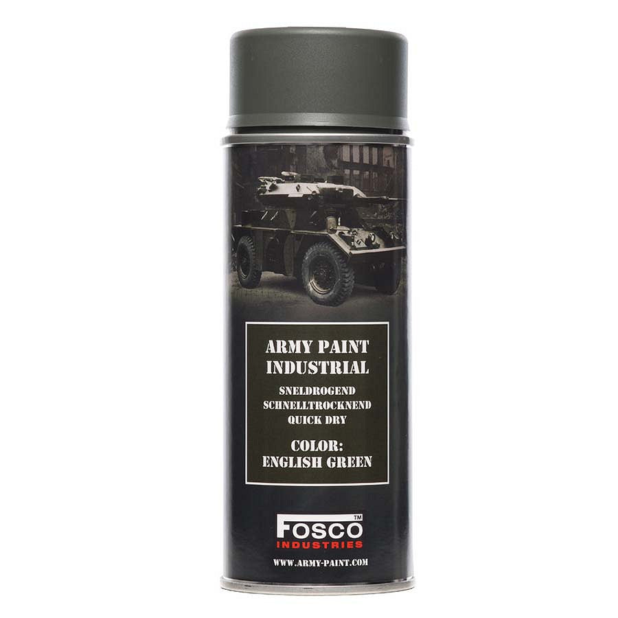 Vopsea Militară Spray English Green Fosco Industries - Camuflaj Mat Superior