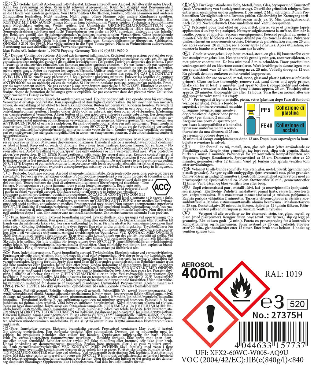 Vopsea Spray Army Desert Mat MFH - Uscare Rapidă, 400ml
