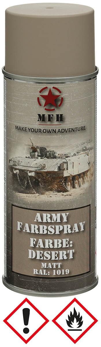 Vopsea Spray Army Desert Mat MFH - Uscare Rapidă, 400ml