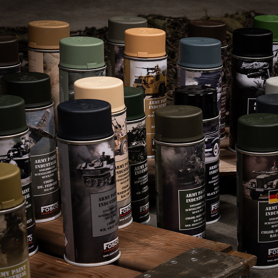 Vopsea Spray Militar Set 6 buc Marsh Grass Fosco Industries - Camuflaj Superior