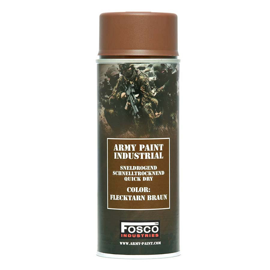 Vopsea Spray Militară Fosco Industries® Flecktarn Braun - Camuflaj Mat Superior