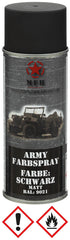 Vopsea Spray Militară Negru Mat MFH - 400 ml, Uscare Rapidă