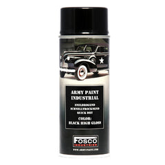 Vopsea Spray Tactică Legerverf Glans Zwart Fosco Industries - Uscare Rapidă & Rezistență Superioră