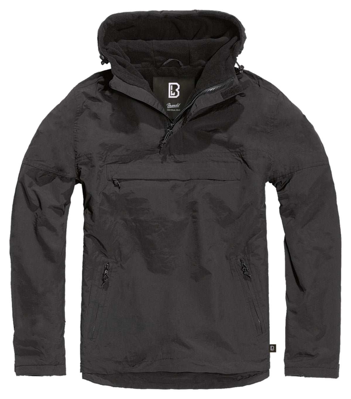 Windbreaker Brandit Negru - Rezistent Vânt & Apă, Fleece