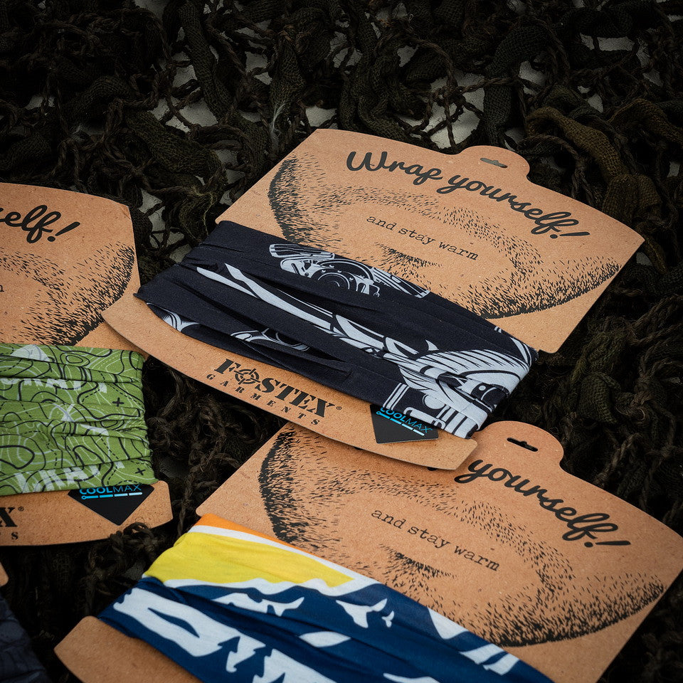 Wrap Multifuncțional Biker Coolmax Negru - Protecție Adaptabilă și Uscată
