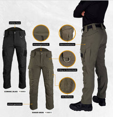 BLACK TACTICAL PANTS ′ASSAULT′ – Pantaloni Tactici Slim, Flexibili și Pregătiți de Acțiune