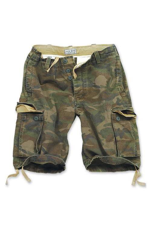 Bermude Raw Vintage Camuflaj Woodland