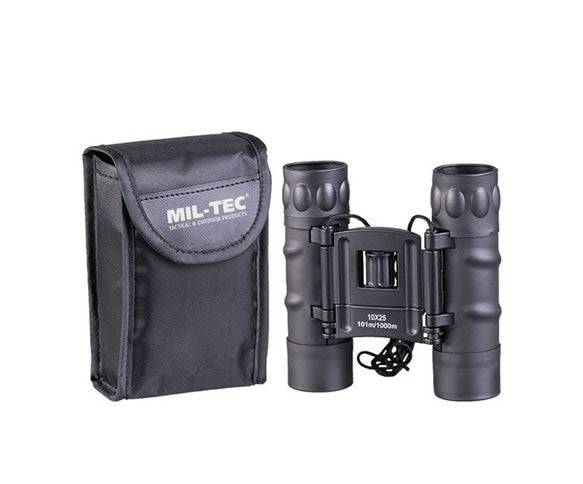 Binoclu Compact Gen.II Pliabil 10x25 Negru – Zoom 10x, Format Robust și Portabilitate Tactică