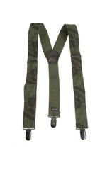 Bretele Woodland cu Cleme Metalice – Camuflaj Clasic, Confort și Fixare Sigură