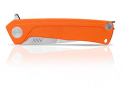 Briceag Militar Z100 Stonewash Plain Edge G10 Anv Knives Orange